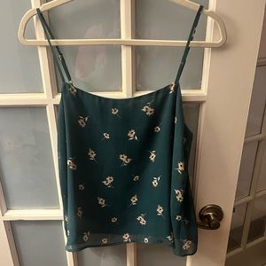 Green Floral Tank